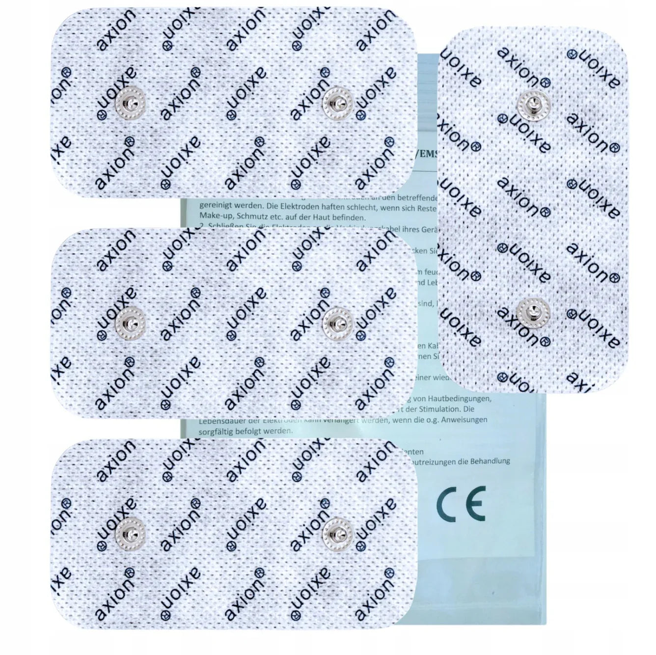 Axion Double Snap Replacement Electrodes for Compex Stimulators 10x5cm - Gomix Brands Outlet