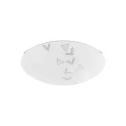 Modern White Steel Wall Ceiling Light E27 LED Compatible Satin Glass Diffuser - Gomix Brands Outlet