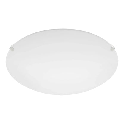 Modern White Steel Wall Ceiling Light E27 LED Compatible Satin Glass Diffuser - Gomix Brands Outlet