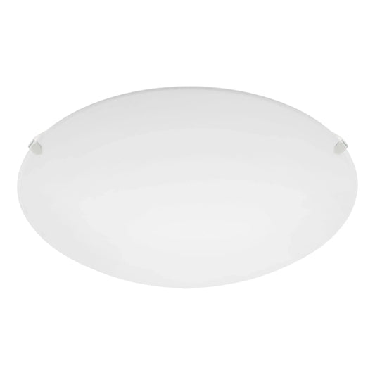 Modern White Steel Wall Ceiling Light E27 LED Compatible Satin Glass Diffuser - Gomix Brands Outlet