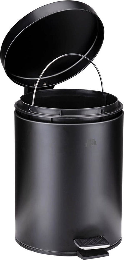 Dirt Devil 5L Pedal Trash Can for Bathroom Stainless Black