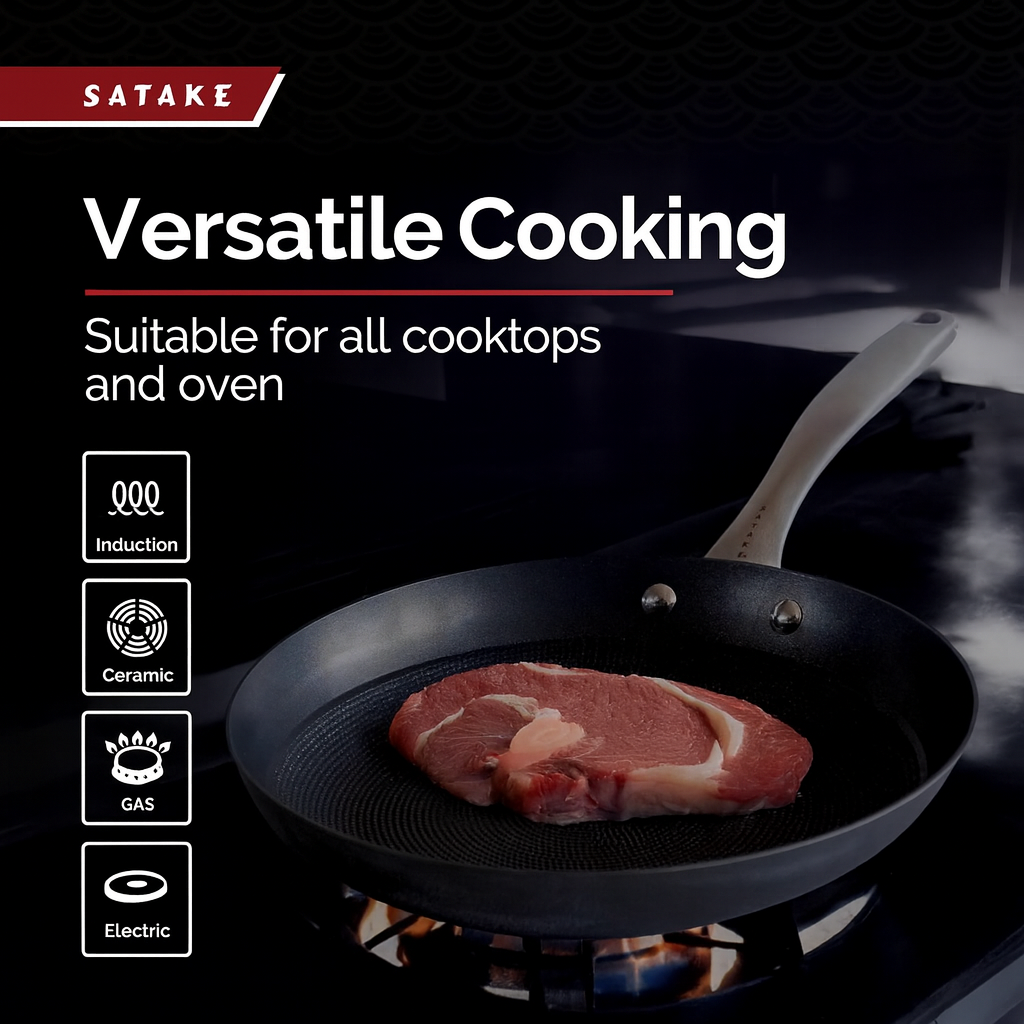 Satake 28‑Inch Cast Iron Honeycomb Non‑Stick Frying Pan