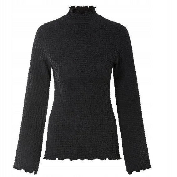 Esmara Women's Long Sleeve Jacquard Blouse Black XS 32-34