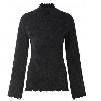 Esmara Women's Long Sleeve Jacquard Blouse Black XS 32-34