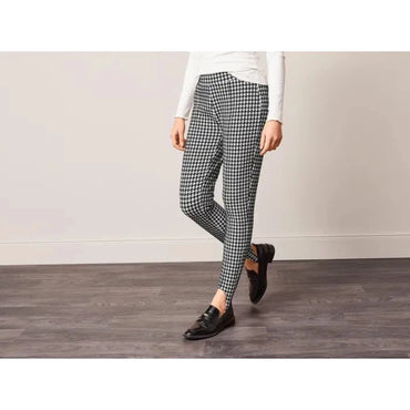 Esmara Women's Striped Leggings LYCRA Black White XS