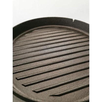 ACTIVA Cast Iron Cooking Pot with Lid and Handle for Transport 3.5 L Diameter 25.5 cm Black