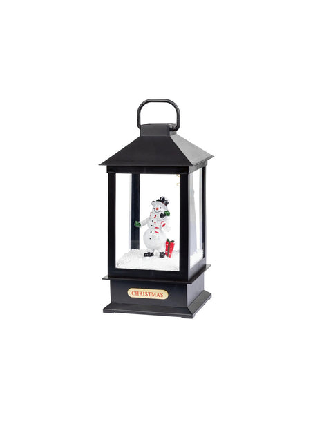 Livarno Home Musical Snowman Christmas Lantern with Falling Snow & LED