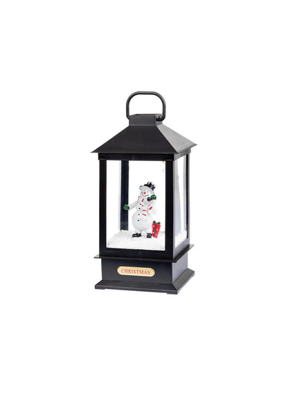 Livarno Home Musical Snowman Christmas Lantern with Falling Snow & LED