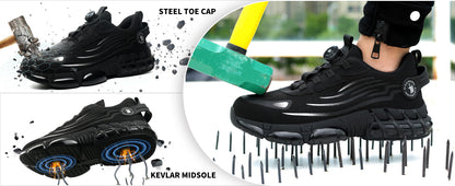 Lightweight Steel Toe Safety Work Sneakers for Men & Women with Air Cushion
