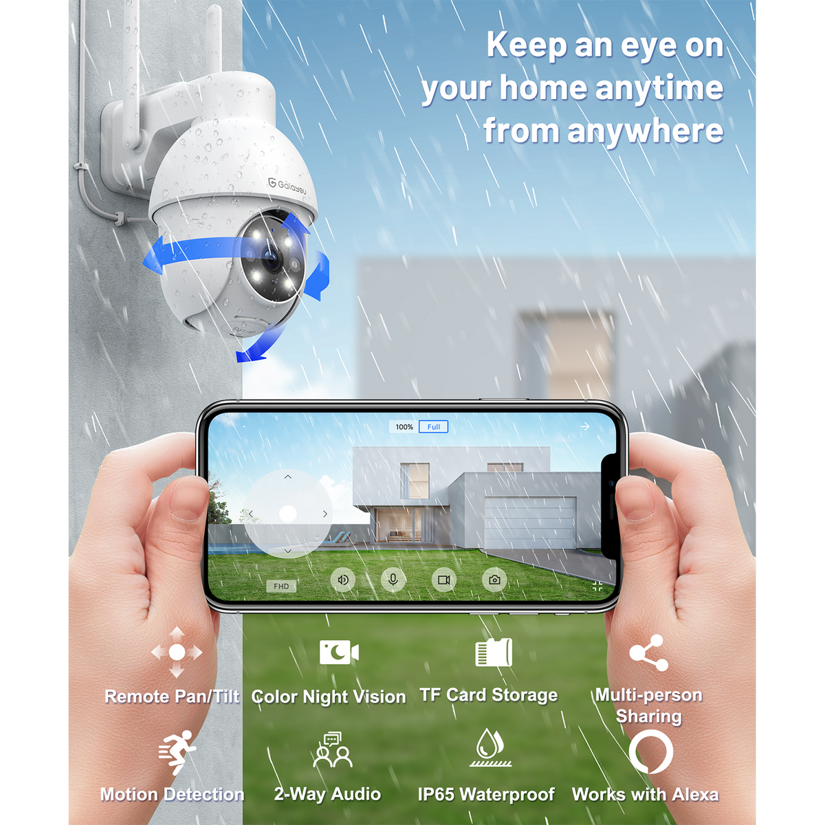 GALAYOU Y4 2K Wireless Outdoor Security Camera