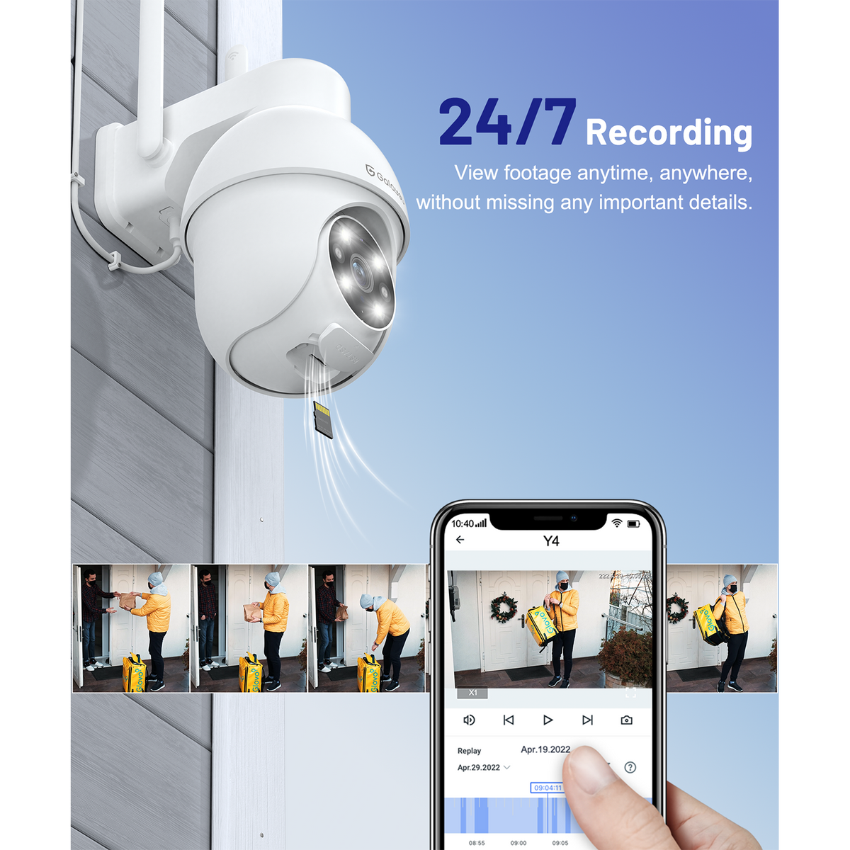 GALAYOU Y4 2K Wireless Outdoor Security Camera
