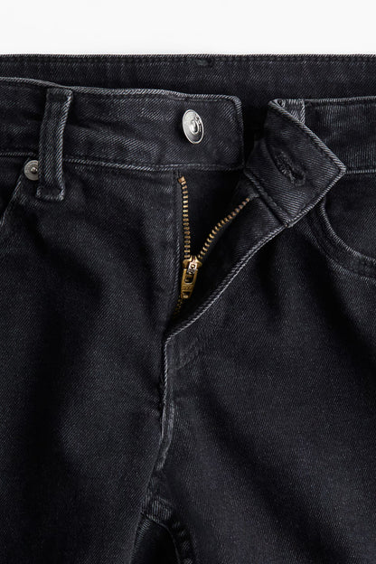 H&M Women's Black Low Waist Flare Jeans - Comfortable Stretch Denim
