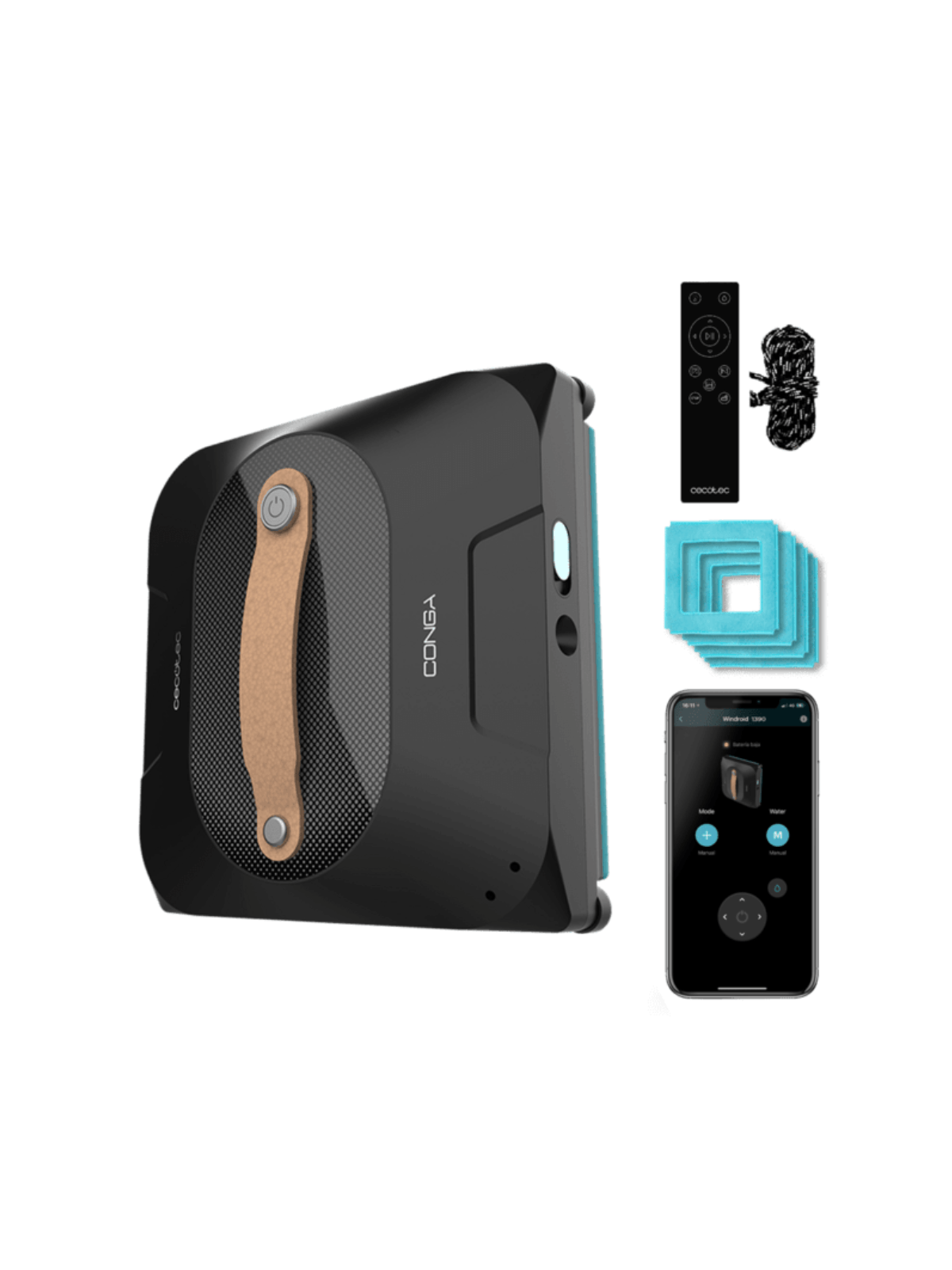 Cecotec Conga Windroid 1390 Connected Double Spray Window Cleaning Robot