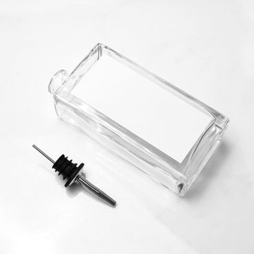 Elegant Glass Olive Oil & Vinegar Dispenser with Precision Spout for Kitchen