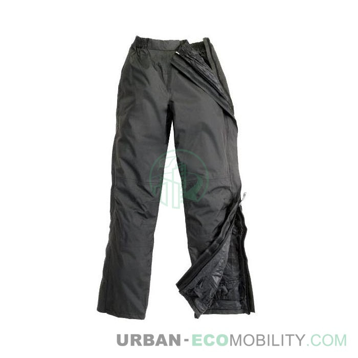 Tucano Urbano Panta Diluvio Black Waterproof Thermal Winter Rain Pants with Zips