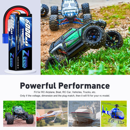 Zeee 3S 6000mAh 80C 11.1V LiPo Battery EC5
