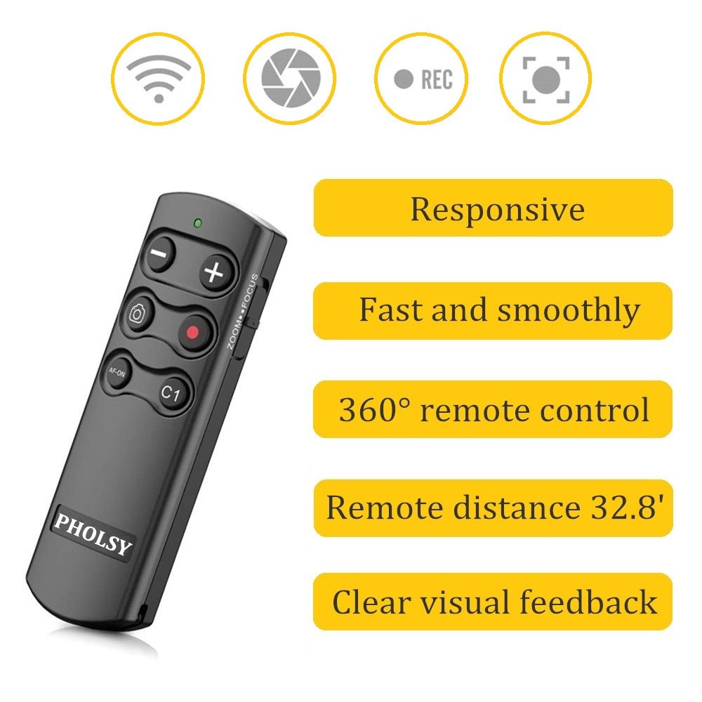 PHOLSY RMT-P1BT Bluetooth Camera Remote for Sony Cameras
