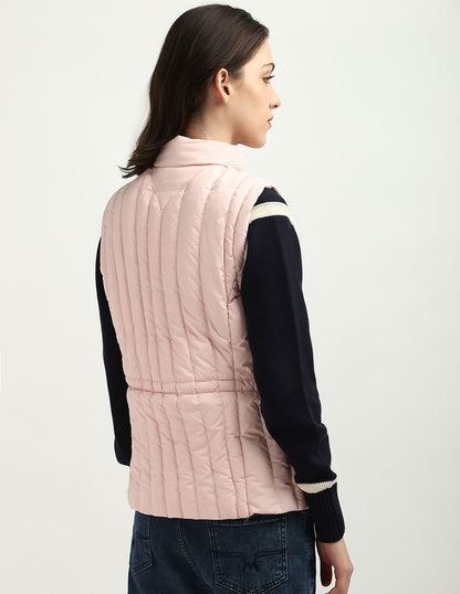 Tommy Hilfiger Women's Sustainable Hooded Quilted Down Vest, Whimsy Pink