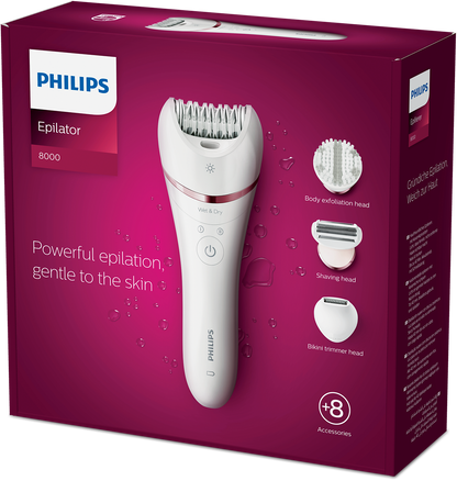 Philips Series 8000 Wet & Dry Epilator with Ceramic Tweezers