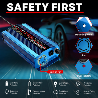 MOUDENSKAY 24V 8A Smart Automatic Battery Charger with XLR Connection