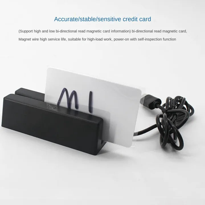 MSR90 USB Magnetic Stripe Card Reader 3-Track Mini Swiper