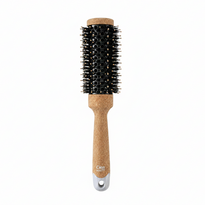 Cien Beauty Large Round Cork Hair Brush With Boar Bristles
