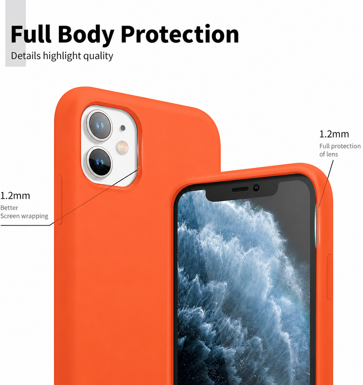 AUKASE Silicone Case for iPhone 11 Premium Silicone Case