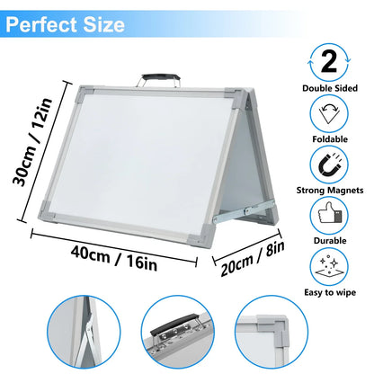Hiziwimi Double Sided Magnetic Whiteboard Foldable Desktop Easel 40x30cm - Gomix Brands Outlet