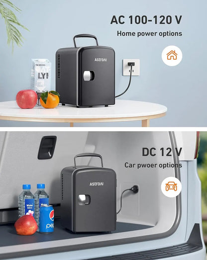 AstroAI M040B Mini Fridge 4L 6 Can AC/DC