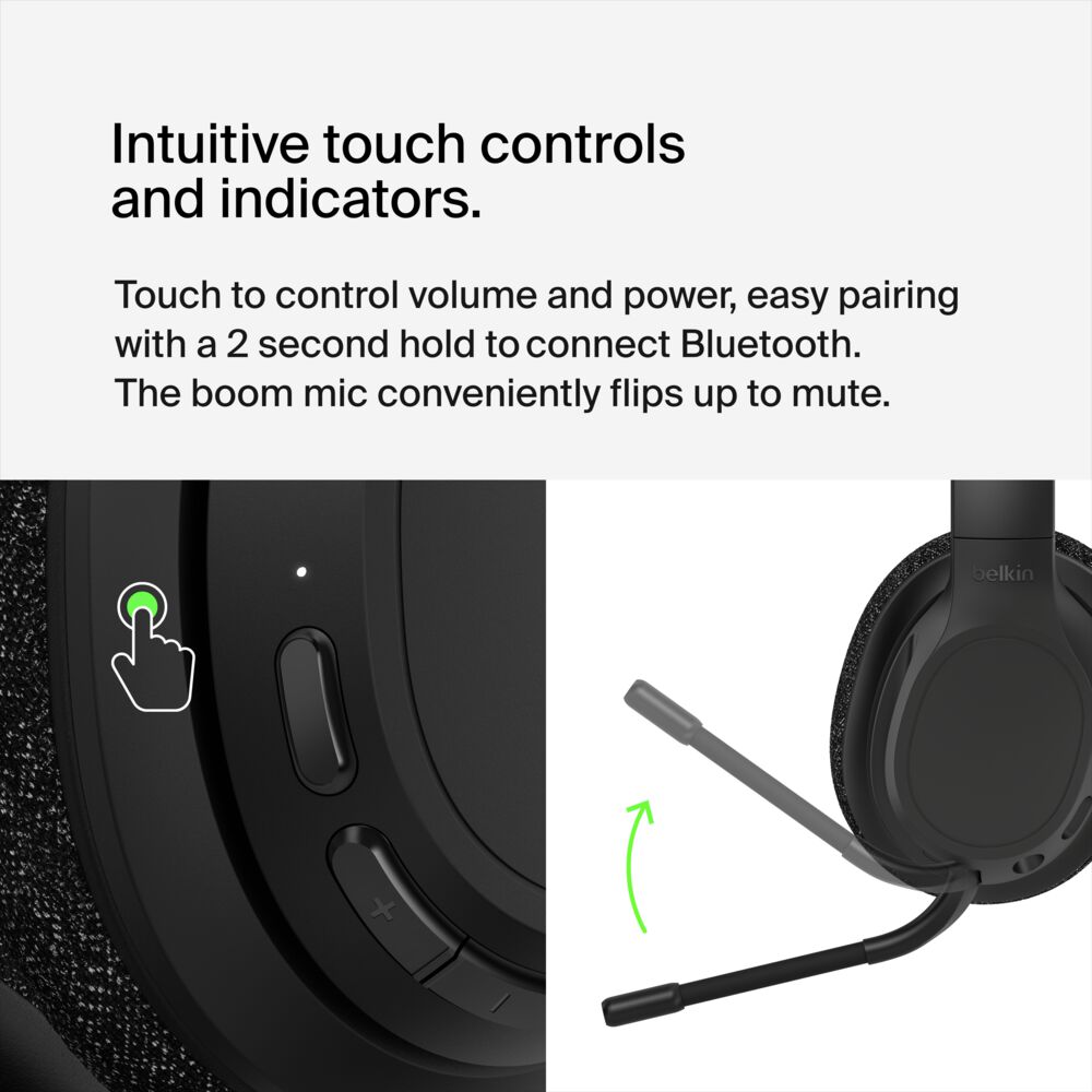 Belkin SoundForm Adapt Wireless Over-Ear Headphones