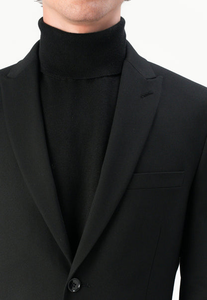 Elegant Isaac Dewhirst Soloman Slim Fit Black Two-Button Suit Jacket