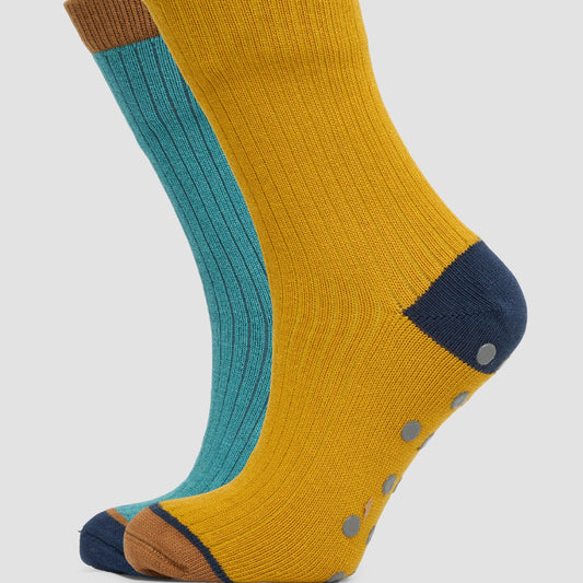 S.Oliver Non-Slip ABS Socks Double Pack with Stylish Contrast Details