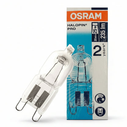 OSRAM HALOPIN PRO G9 20W Halogen Light Bulb - Pack of 10