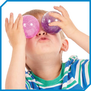 TickiT Sensory Rainbow Glitter Balls Set - 7 Water-Filled Bouncy Toys