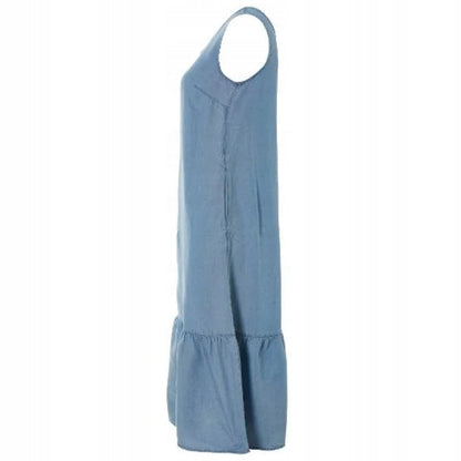Esmara Women's Summer Tencel Midi Dress Light Blue 38