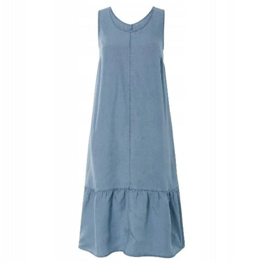 Esmara Women's Summer Tencel Midi Dress Light Blue 38