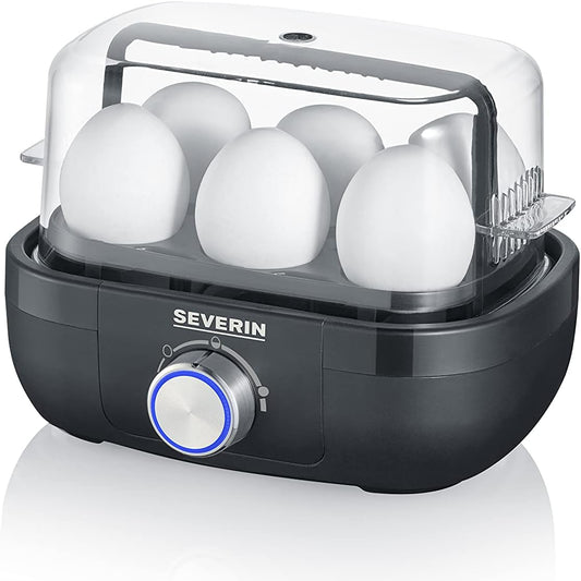 SEVERIN EK 3166 6‑Egg Cooker with Electronic Timer, BPA‑Free, Black