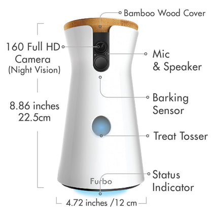 Furbo Full HD WiFi Pet Camera with Treat Tossing and Two-Way Audio