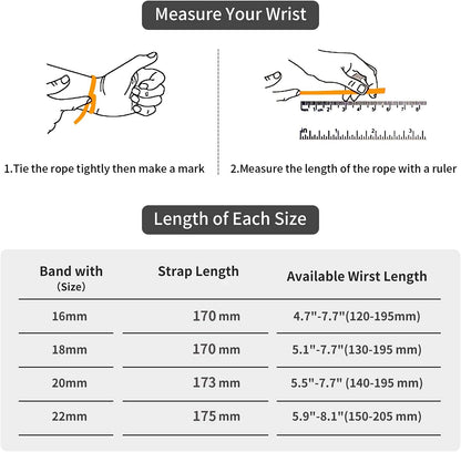 TStrap MB19-BK Stainless Steel Watch Band Black