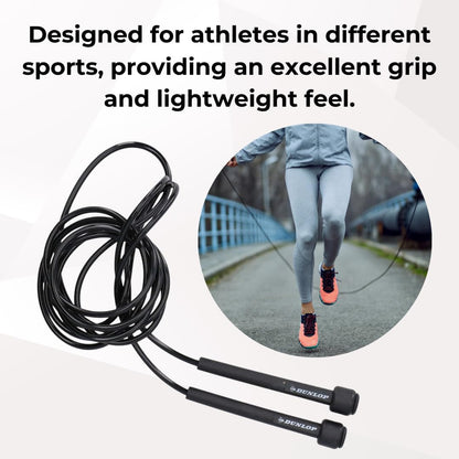 Invero Adjustable 275cm Professional Speed Skipping Rope – Black