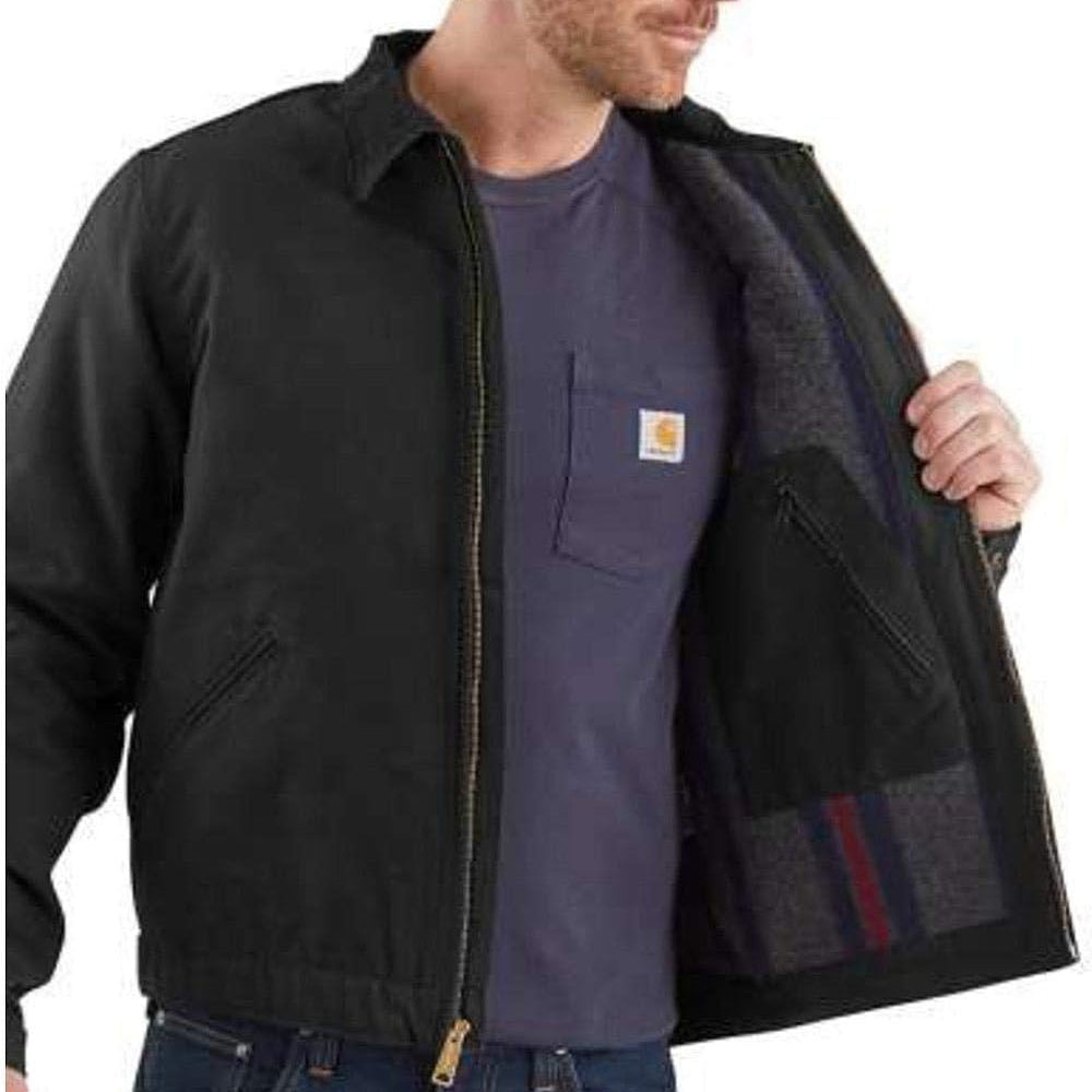 Carhartt Men's Relaxed Fit Duck Blanket Lined Detroit Jacket