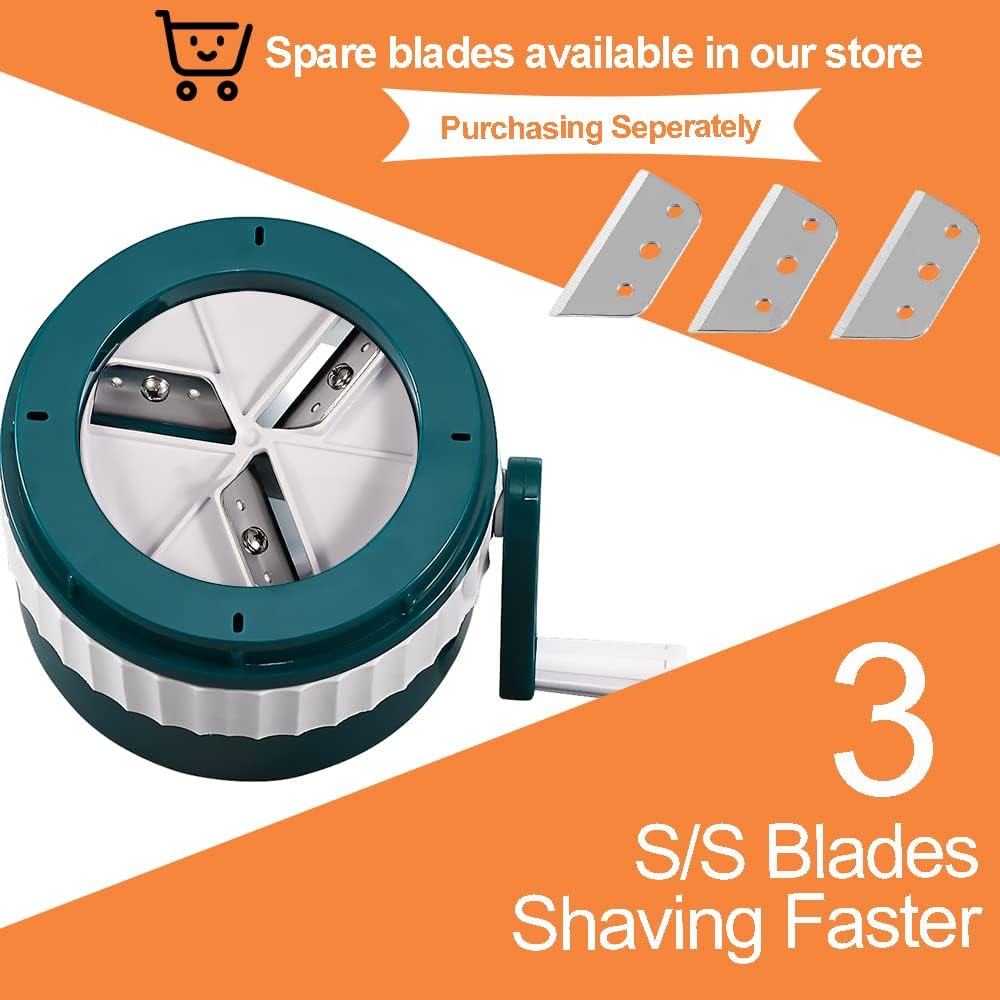 MANBA Portable Ice Shaver Snow Cone Machine with Three Blades