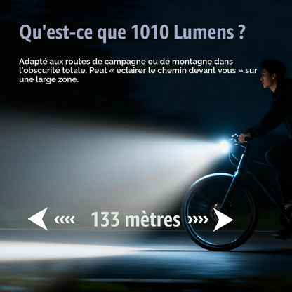 OLDBER BQ211-B Rechargeable Bicycle Light Set 1200LM Black