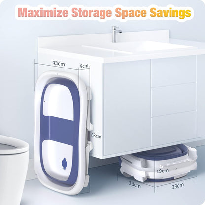 AVIDOR Collapsible Baby Bathtub with Soft Cushion and Non‑Slip Grip