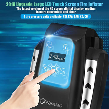 OneAmg 12V Portable Car Air Compressor with Touchscreen 150 PSI