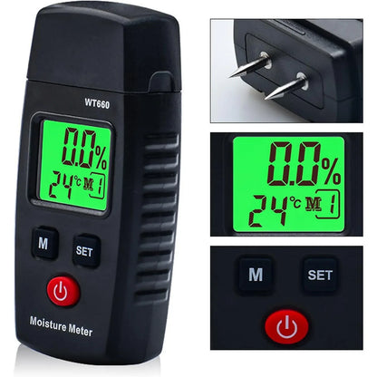 GERUI Pin-Type Wood Moisture Meter with 7 Measurement Modes - Gomix Brands Outlet
