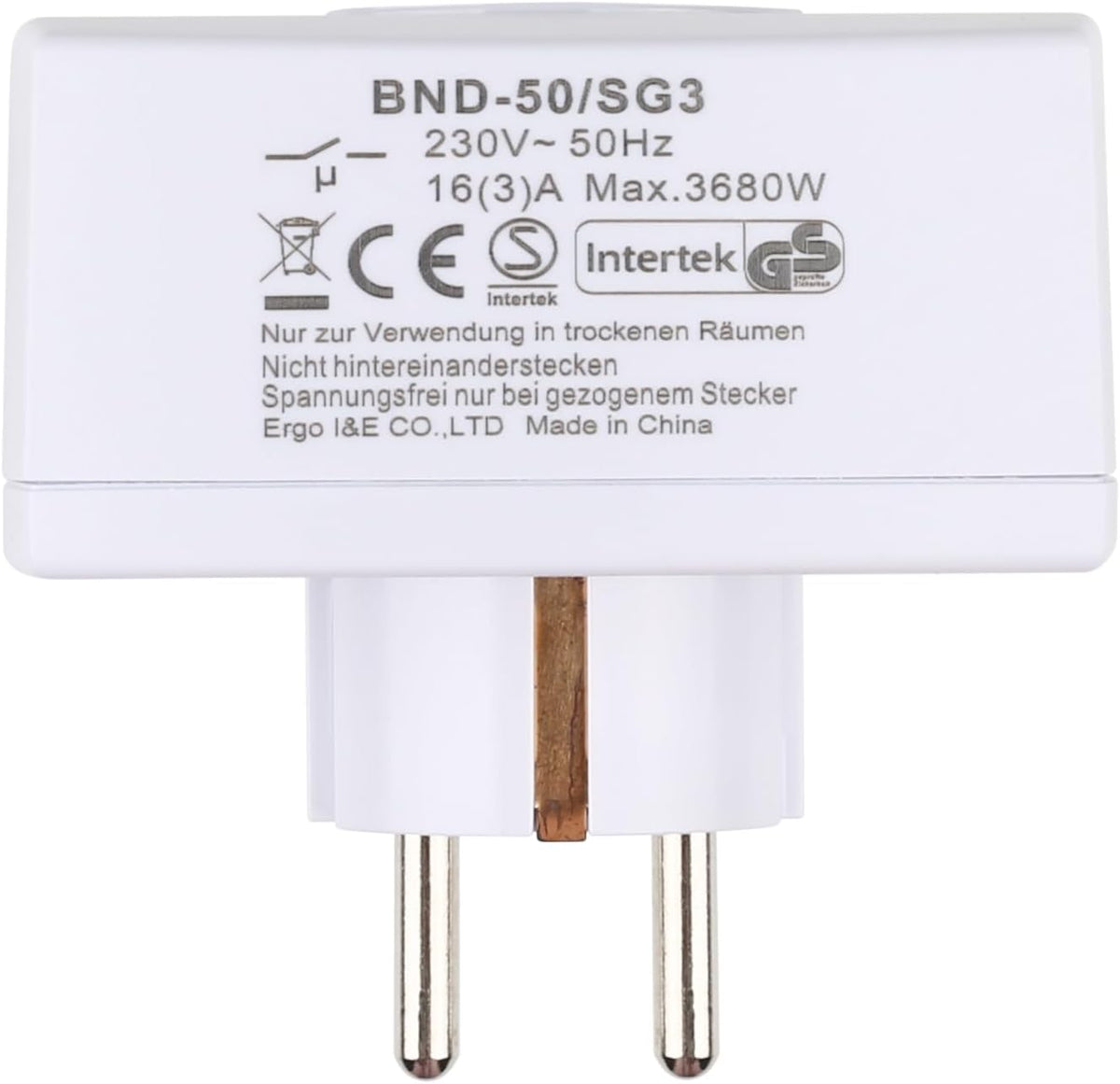 HBN 2xBND-50/SG3-VC Digital Weekly Timer Socket 3680W