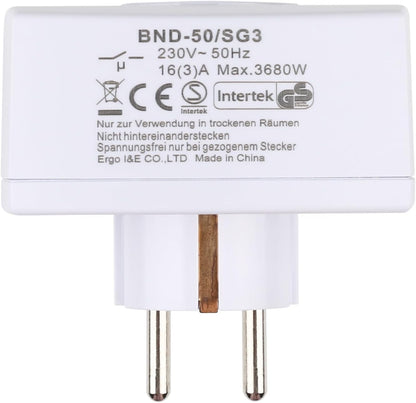 HBN 2xBND-50/SG3-VC Digital Weekly Timer Socket 3680W