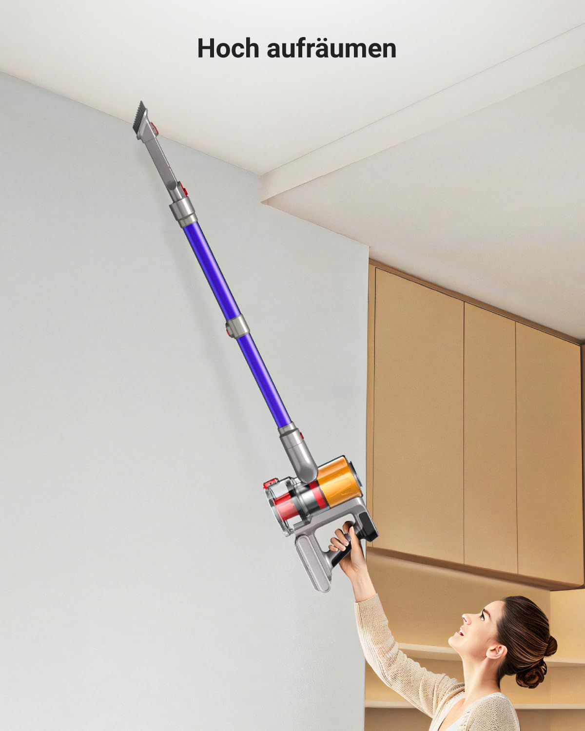 Roanow MarsVac V16 Cordless Vacuum Cleaner, 500W, 40KPa Suction, 60-Minute Runtime