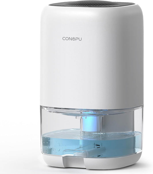 CONOPU 1000ml Portable Ultra-Quiet Dehumidifier with Colorful LED Light